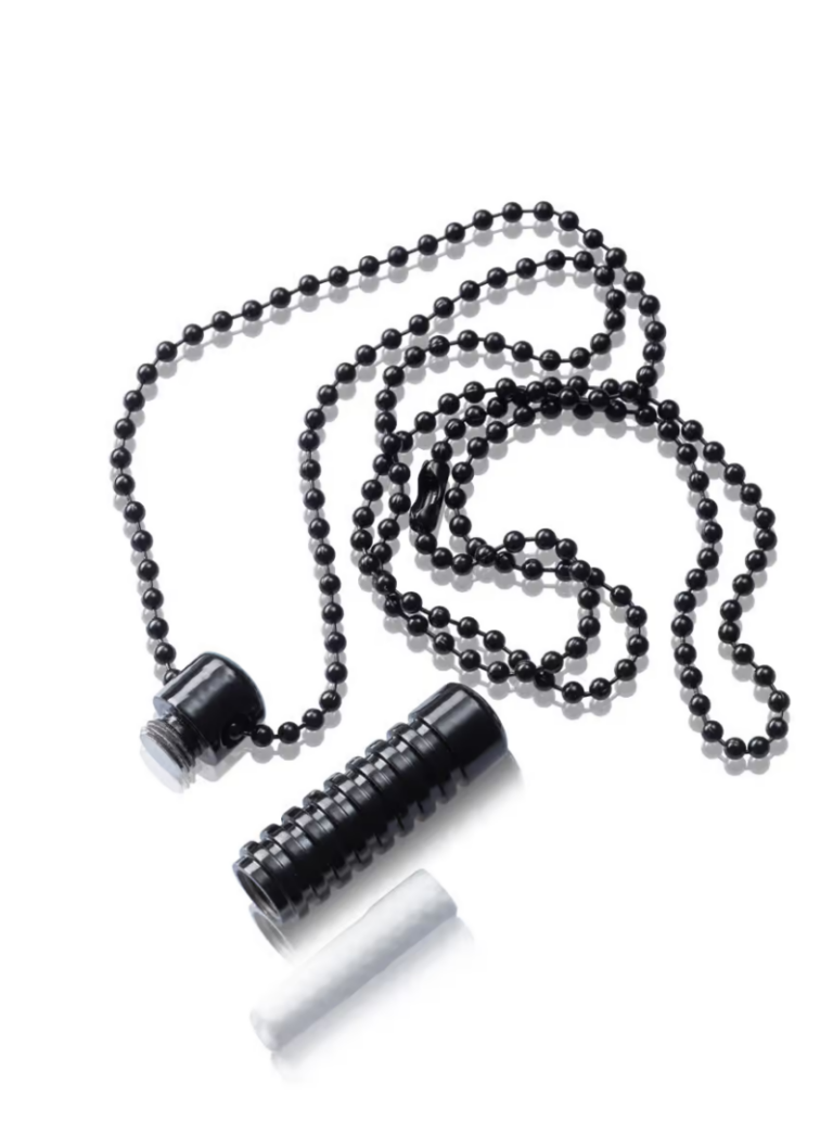 Poppers Inhaler with black chain