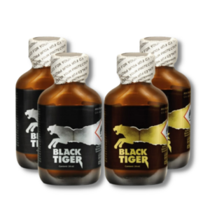 Black Tiger Silver Gold Poppers Multi Combo 4x 24ml
