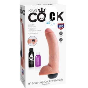 Pipedream King Cock With Balls - Squirti 9 inches natur