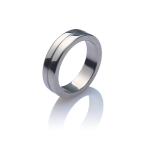 Kinky Monster Cockring en acier inoxydable - simple rainure - largeur 15mm